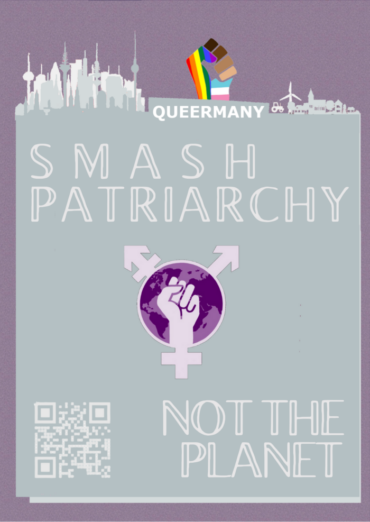 Aufkleber Smash Patriarchay - Not the Planet - Queerfemnismus-Sticker-Motiv - Soli-Preis um Nachdruck zu ermöglichen